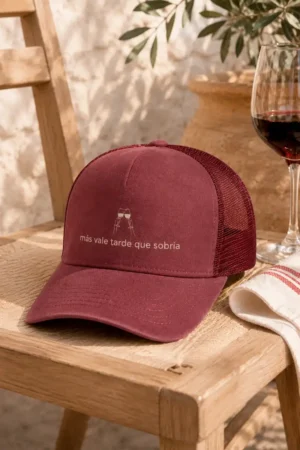 Gorra con frase «sobria»
