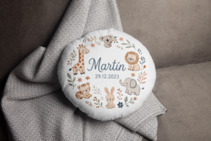 Cojín natalicio personalizado