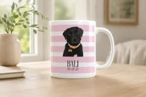 Taza personalizada con ilustración de tu mascota